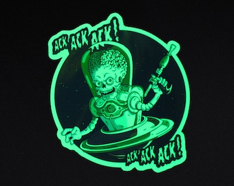 Mars-aanvallen! | Glow in the Dark-stickers