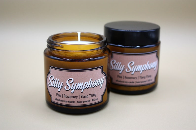 Silly Symphony Duftkerze 100ml Sojawachs Pine, Rosemary & Ylang-Ylang Bild 2