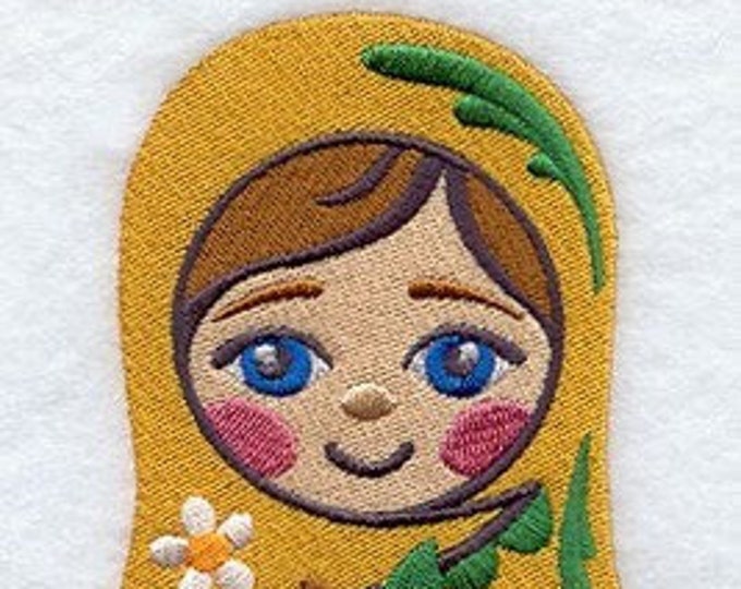 Matryoshka doll hand towel set custom embroidered personalized