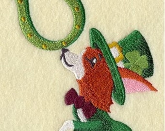 St. Patrick's Day fox luck Irish  hand towel set custom embroidered personalized