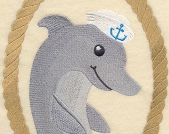 Captain cameo Whale Dolphin Crab Shark Turtle Sea Sailing hand towel set custom embroidered personalized