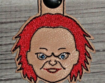 Chucky Childs Play inspired keychain snap tab