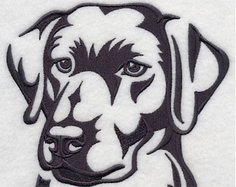 Labrador Retriever Dog Silhouette bath hand towel set custom embroidered