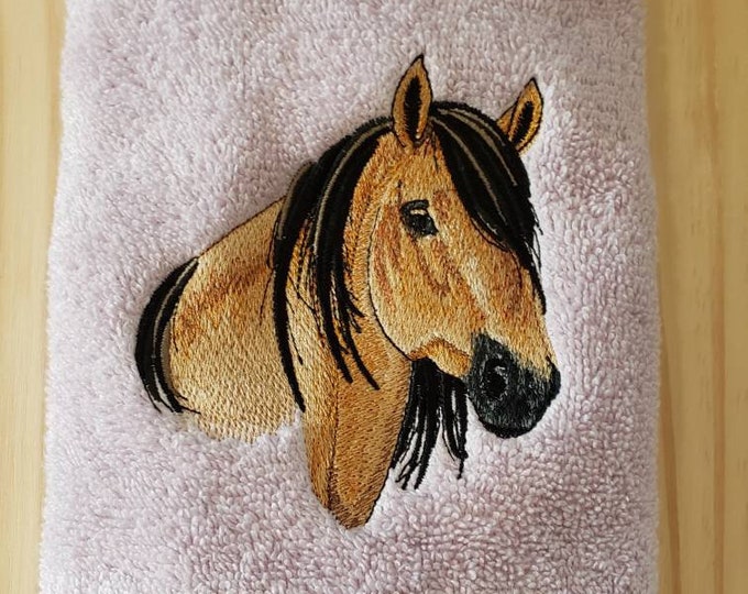 Mustang Horse hand towel set custom embroidered