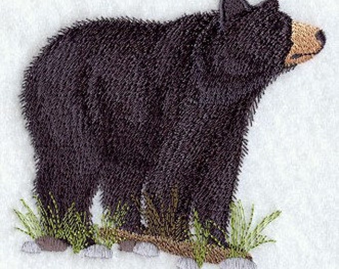 Black bear choice bath hand towel custom embroidered