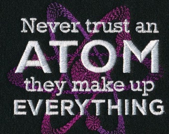 Science Atom Funny hand towel set custom embroidered personalized