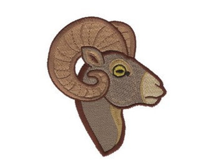 Bighorn Ram animal bath decor hand towel set custom embroidered personalized