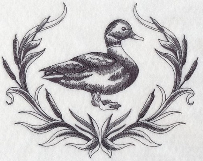 mallard duck wreath hand towel set custom embroidered personalized