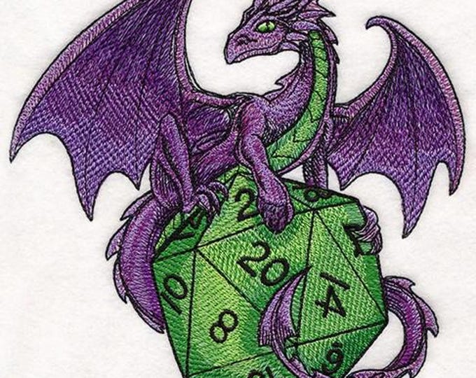 Dungeon Dragon dice bath hand towel custom embroidered personalized