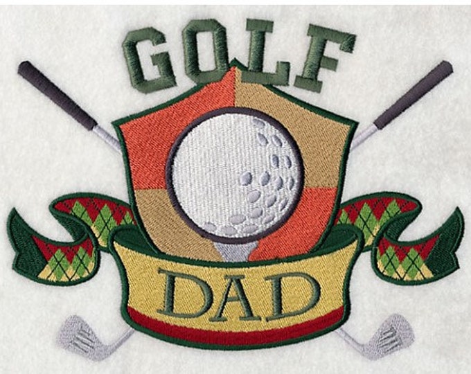 Golf Dad golf ball clubs microfiber sports towel custom embroidered personalized