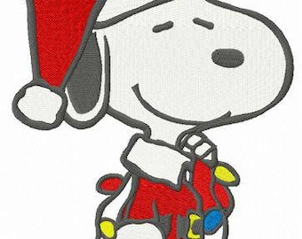 Snoopy Christmas Santa inspired hand towel set custom embroidered personalized
