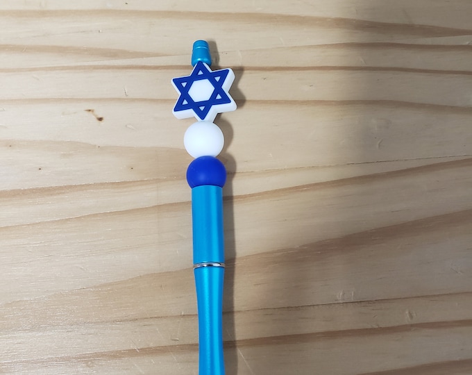Hanukkah  custom beaded novelty pen