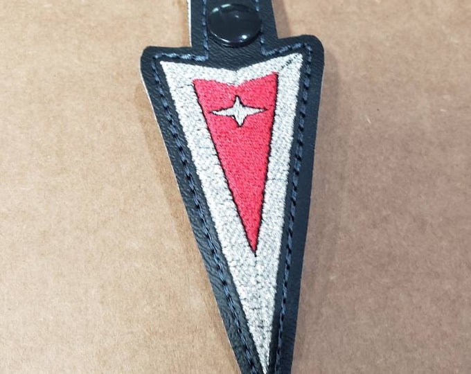 Pontiac car logo inspired keychain snap tab backpack clip key fob