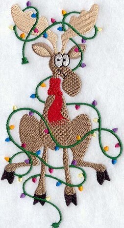 Christmas Winter Moose Candy Cane Poinsetta Cardinal kitchen dish towel  custom embroidered