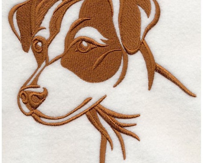 Jack Russell Terrier Dog Silhouette bath hand towel set custom embroidered