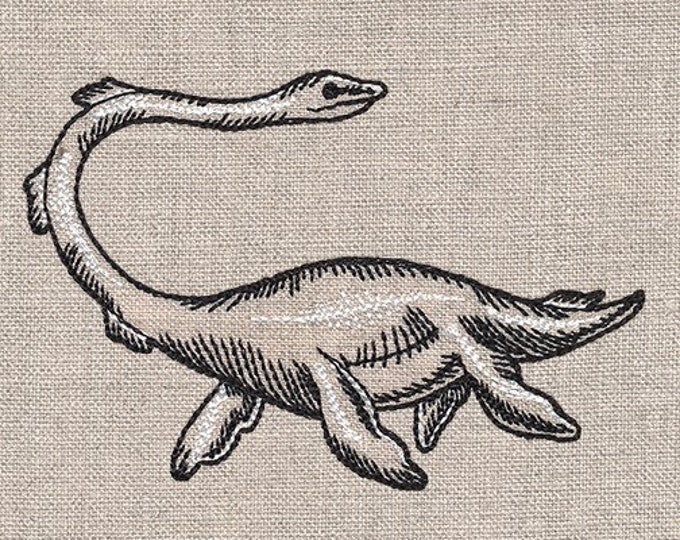 Cryptid  Loch Ness monster kitchen dish hand towel custom embroidered