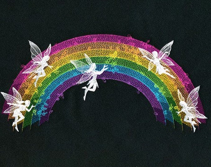 Rainbow pride love fairies magic  bath hand towel set custom embroidered