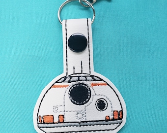 Star Wars BB8 inspired keychain snap tab