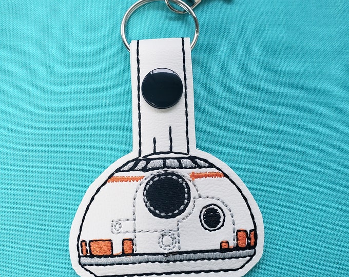Star Wars BB8 inspired keychain snap tab