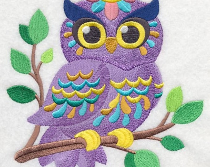 Owl baby flower power hand towel set custom embroidered personalized
