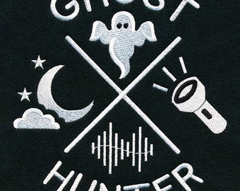 Ghost hunter spooky gothic bath hand towel set custom embroidered personalized