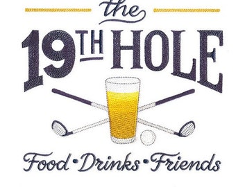 Golf 19th hole beer golf ball clubs microfiber sports towel custom embroidered personalized