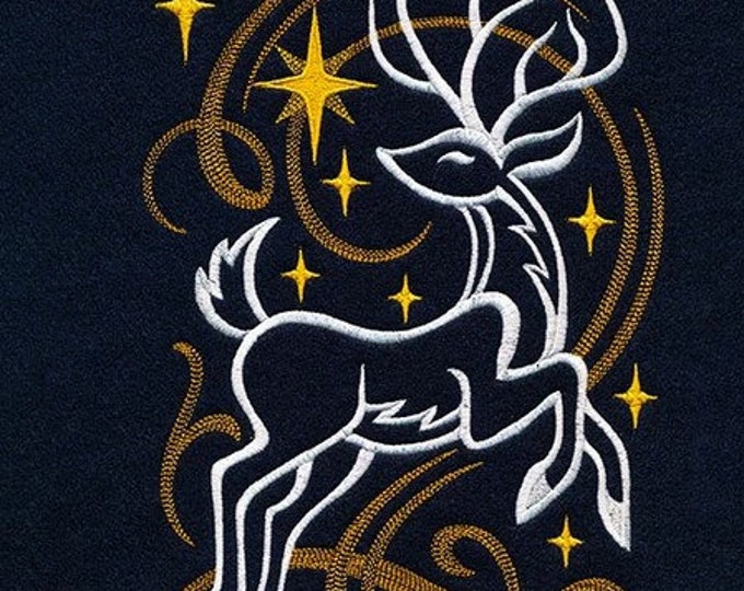 Christmas reindeer bath hand towel custom embroidered personalized