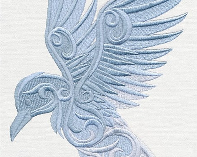 Baroque Raven bird bath  hand towel custom embroidered personalized