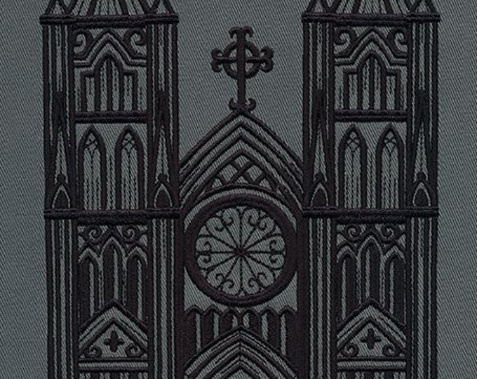 Gothic Gala Cathedral bath hand towel  custom embroidered personalized