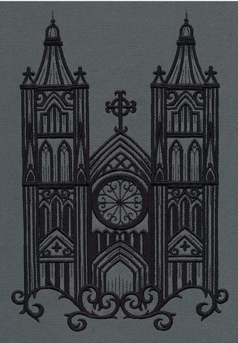 KDEMBROIDERYDOTCOM Cathedral Embroidered Towel - Thumbnail 2