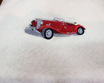 1952 MG TD Classic Car bath hand towel set custom embroidered