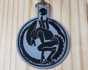 Alien Queen Movie inspired keychain snap tab backpack purse clip
