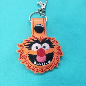 Muppets Animal inspired vinyl keychain snap tab