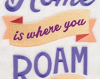 Home is where you roam camper RV kitchen dish hand towel custom embroidered