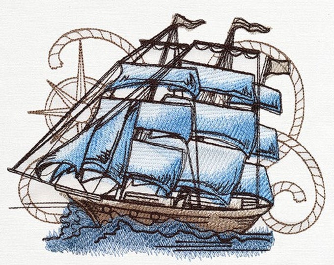 Nautical ship seahorse crab  seashell beach fishing sailing bath hand kitchen towel custom embroidered personalized