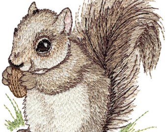 Squirrel nut hand towel set custom embroidered personalized