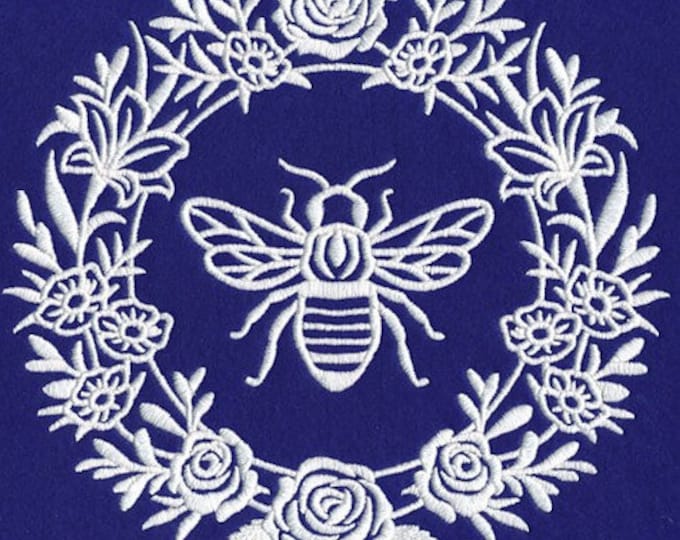 Nepoleonic Bee Medallion hand towel set custom embroidered personalized