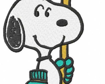 Snoopy inspired hockey sports hand towel set custom embroidered personalized