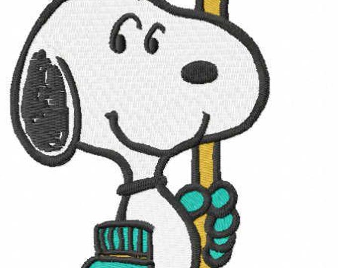 Snoopy inspired hockey sports hand towel set custom embroidered personalized