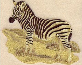 Zebra Sepia safari bath hand towel custom embroidered personalized