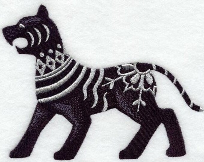 Bidri Tiger hand towel set custom embroidered personalized