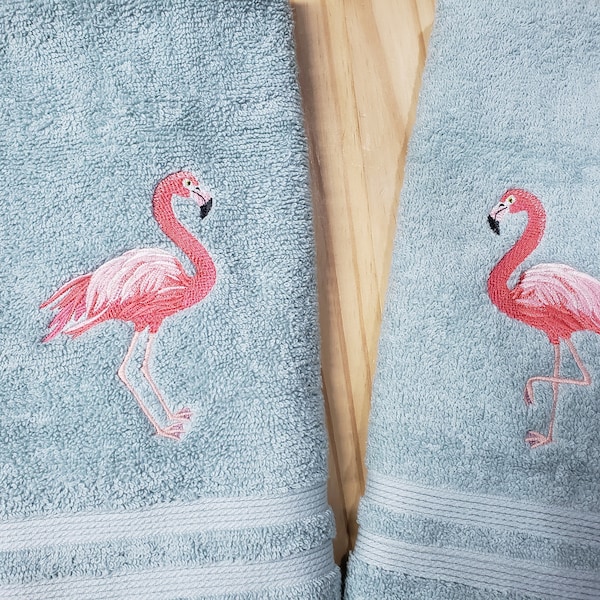 Flamingo Bath Towel - Etsy