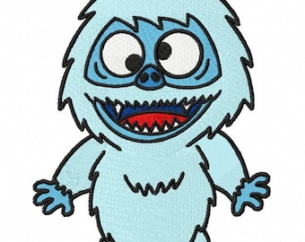 Cute Abominable snowman bath hand towel  custom embroidered personalized