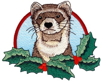 Christmas Ferret hand towel set custom embroidered personalized
