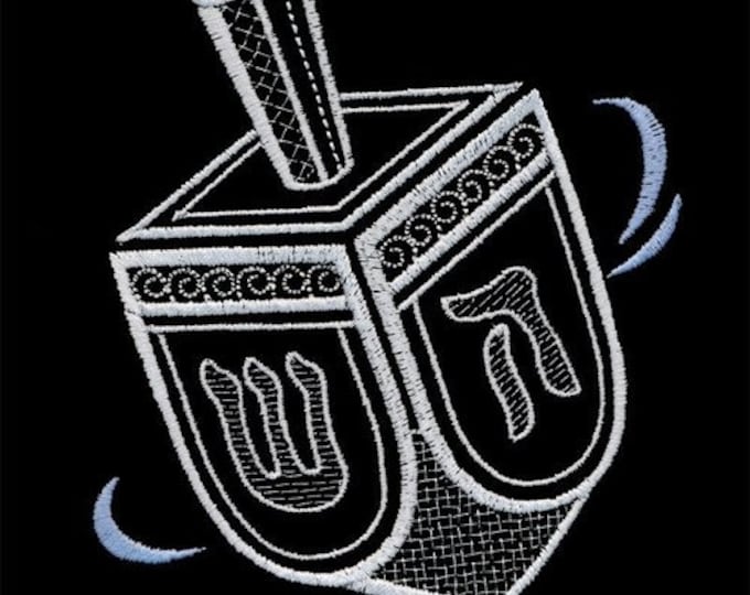 Hanukkah Dreidel spinner top hand towel set custom embroidered personalized