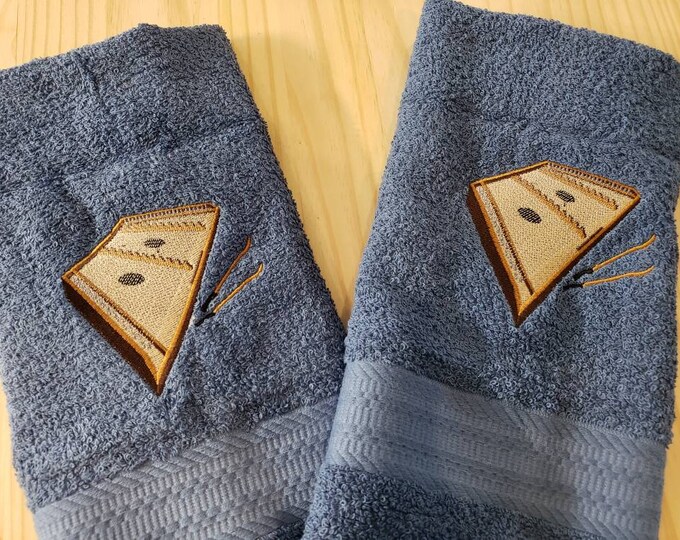 Hammered Dulcimer musical instrument hand towel set custom embroidered personalized