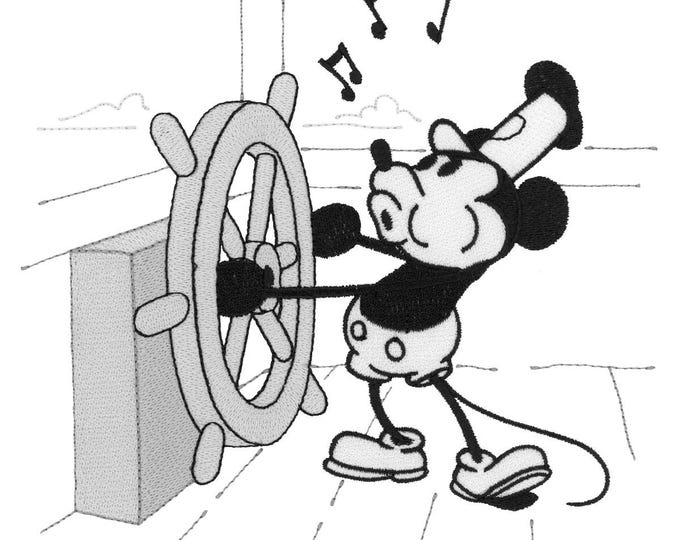 Steamboat Willie classic Mickey Minnie inspired bath hand towel custom embroidered personalized