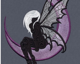 Fairy Faerie moon mystical bath hand towel set custom embroidered