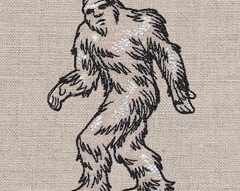 Cryptid Bigfoot  kitchen dish hand towel custom embroidered