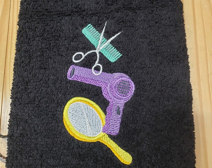 Hairdresser Stylist Salon bath  hand towel custom embroidered personalized